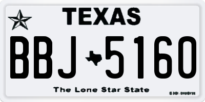 TX license plate BBJ5160
