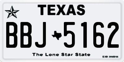 TX license plate BBJ5162