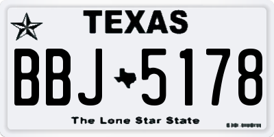 TX license plate BBJ5178