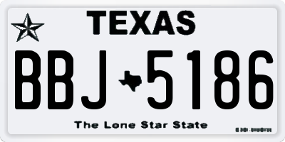 TX license plate BBJ5186