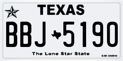 TX license plate BBJ5190