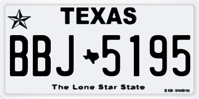 TX license plate BBJ5195