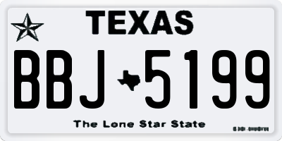 TX license plate BBJ5199