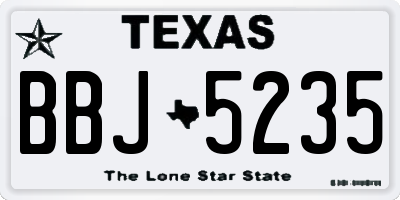 TX license plate BBJ5235