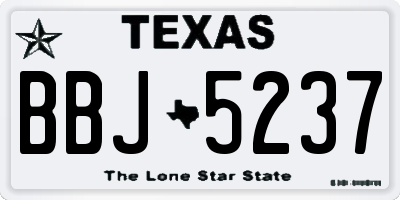 TX license plate BBJ5237
