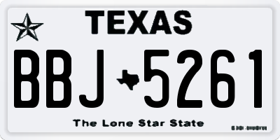 TX license plate BBJ5261