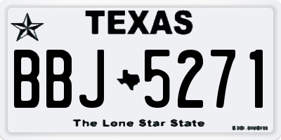 TX license plate BBJ5271