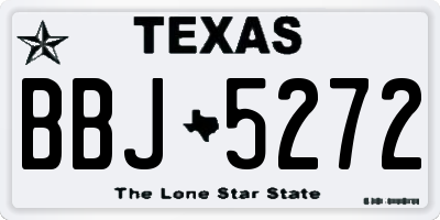 TX license plate BBJ5272