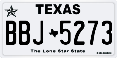 TX license plate BBJ5273