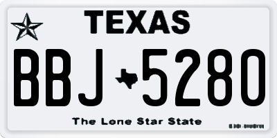 TX license plate BBJ5280