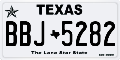 TX license plate BBJ5282