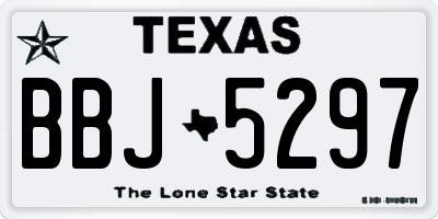 TX license plate BBJ5297