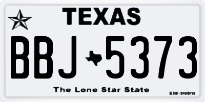TX license plate BBJ5373