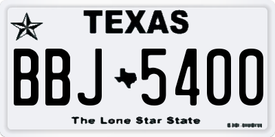TX license plate BBJ5400