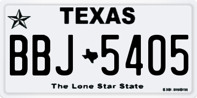TX license plate BBJ5405