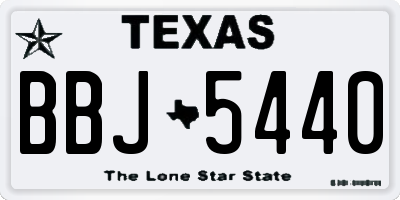 TX license plate BBJ5440