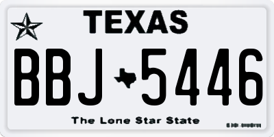 TX license plate BBJ5446