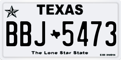TX license plate BBJ5473