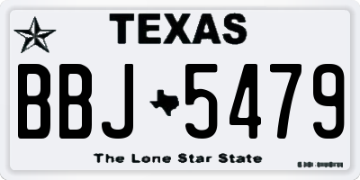 TX license plate BBJ5479