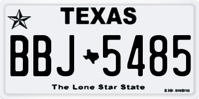 TX license plate BBJ5485