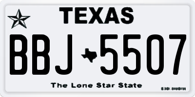 TX license plate BBJ5507