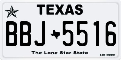 TX license plate BBJ5516