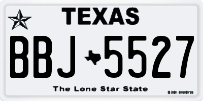 TX license plate BBJ5527