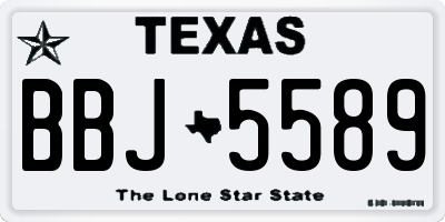 TX license plate BBJ5589