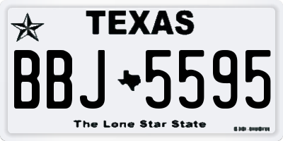 TX license plate BBJ5595