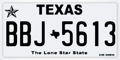 TX license plate BBJ5613