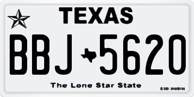 TX license plate BBJ5620
