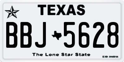 TX license plate BBJ5628
