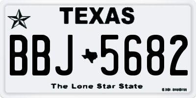 TX license plate BBJ5682