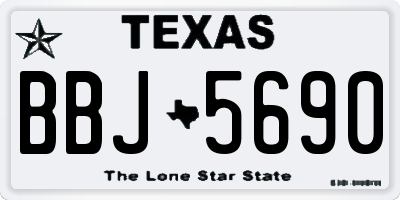 TX license plate BBJ5690