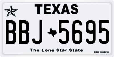 TX license plate BBJ5695