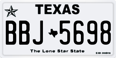 TX license plate BBJ5698