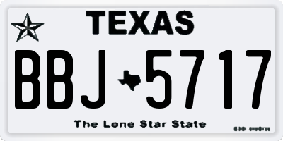 TX license plate BBJ5717