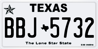 TX license plate BBJ5732