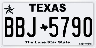 TX license plate BBJ5790