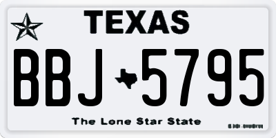 TX license plate BBJ5795
