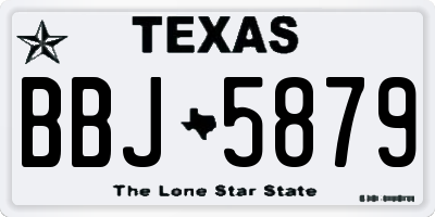 TX license plate BBJ5879