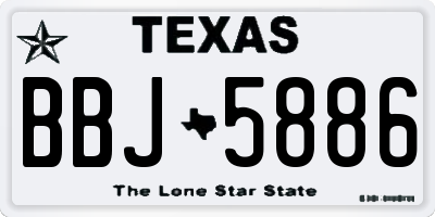 TX license plate BBJ5886