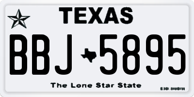 TX license plate BBJ5895