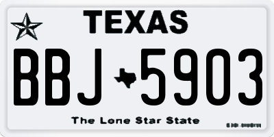 TX license plate BBJ5903