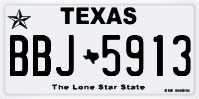 TX license plate BBJ5913