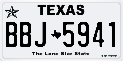 TX license plate BBJ5941