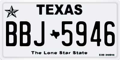 TX license plate BBJ5946