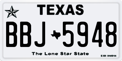 TX license plate BBJ5948