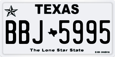 TX license plate BBJ5995