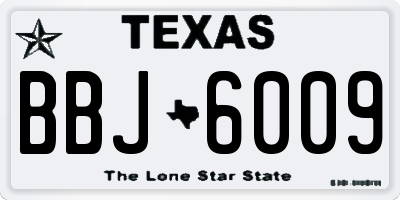TX license plate BBJ6009